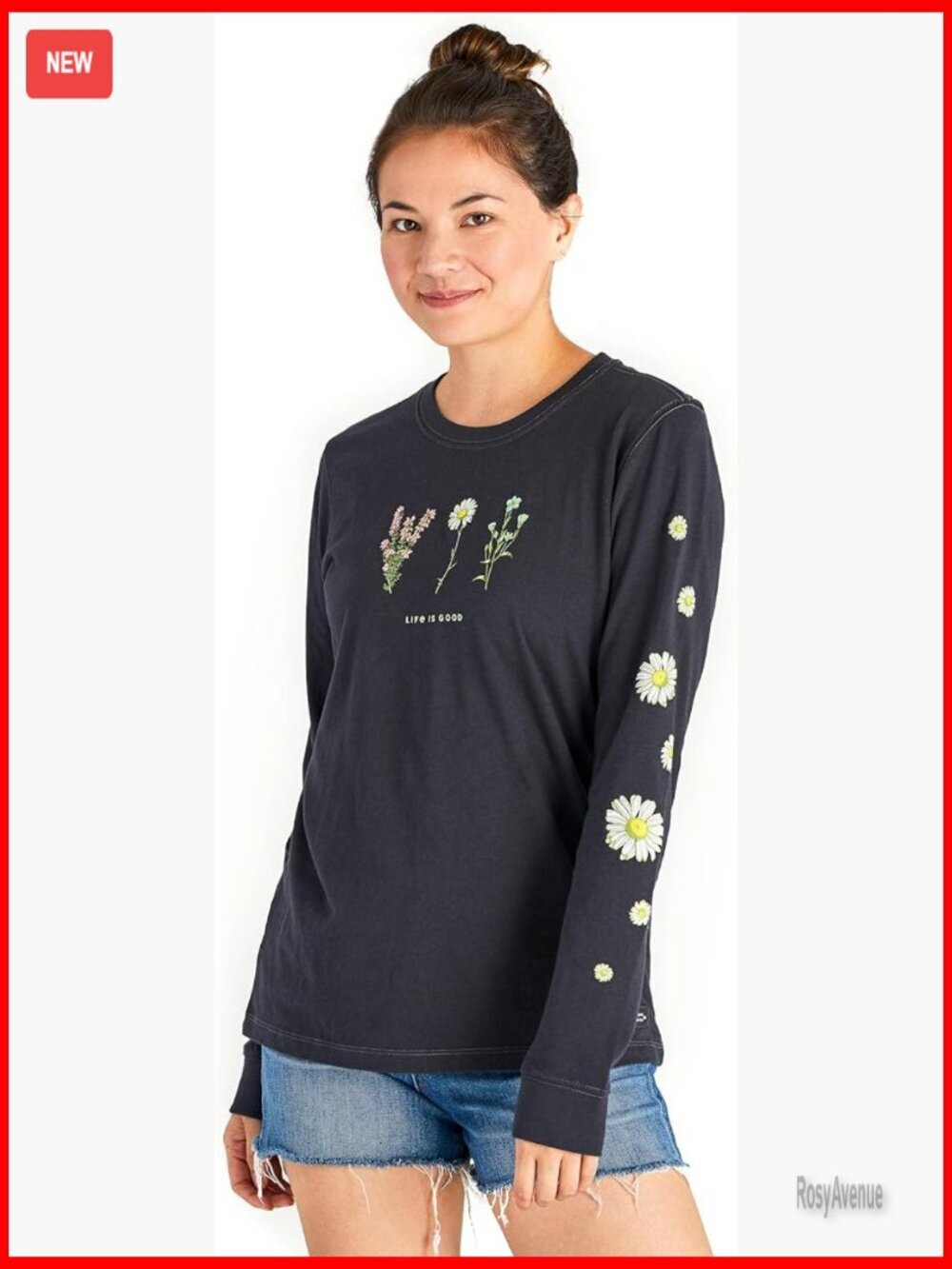 Long Sleeve Graphic T-Shirt Crusher Tee Cotton